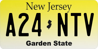 NJ license plate A24NTV