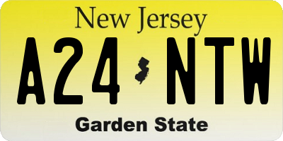 NJ license plate A24NTW