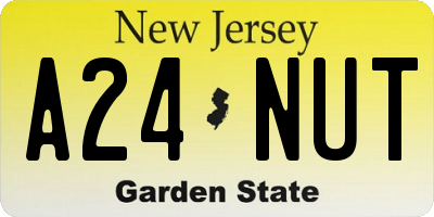NJ license plate A24NUT