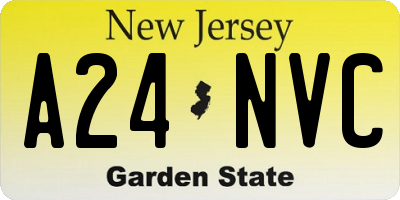 NJ license plate A24NVC