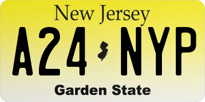 NJ license plate A24NYP