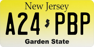 NJ license plate A24PBP