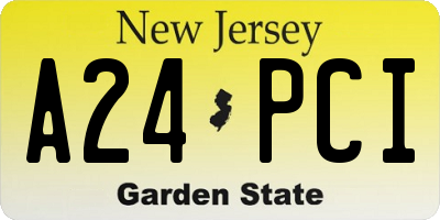 NJ license plate A24PCI