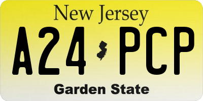 NJ license plate A24PCP