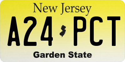 NJ license plate A24PCT