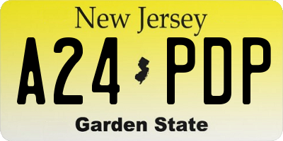 NJ license plate A24PDP