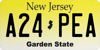 NJ license plate A24PEA