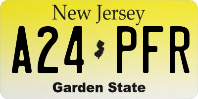 NJ license plate A24PFR