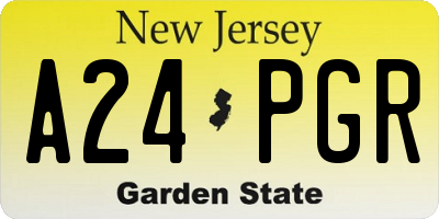NJ license plate A24PGR