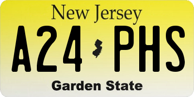 NJ license plate A24PHS