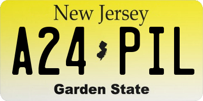 NJ license plate A24PIL
