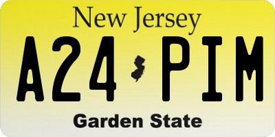 NJ license plate A24PIM