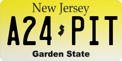 NJ license plate A24PIT