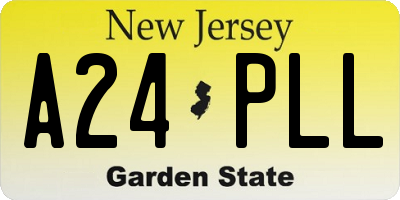 NJ license plate A24PLL