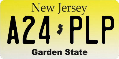 NJ license plate A24PLP