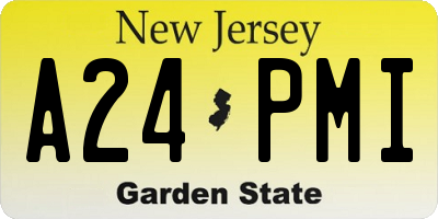 NJ license plate A24PMI