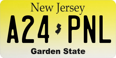 NJ license plate A24PNL