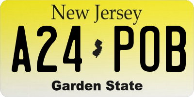 NJ license plate A24POB