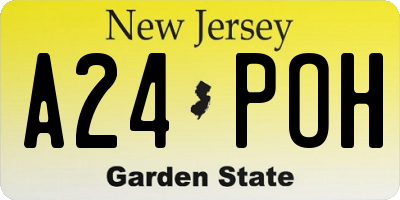NJ license plate A24POH