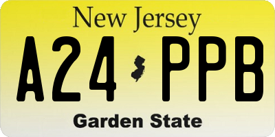 NJ license plate A24PPB