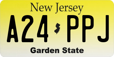 NJ license plate A24PPJ