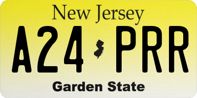 NJ license plate A24PRR
