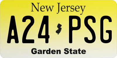 NJ license plate A24PSG