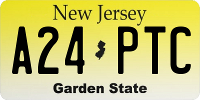 NJ license plate A24PTC