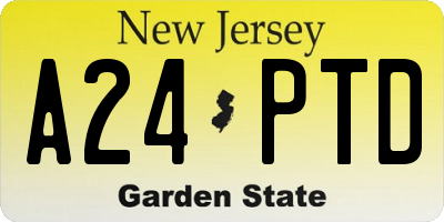 NJ license plate A24PTD