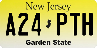 NJ license plate A24PTH