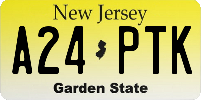 NJ license plate A24PTK