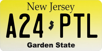 NJ license plate A24PTL