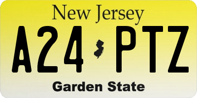 NJ license plate A24PTZ