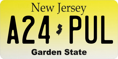NJ license plate A24PUL