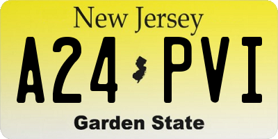 NJ license plate A24PVI
