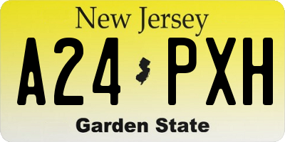 NJ license plate A24PXH