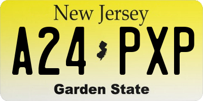 NJ license plate A24PXP