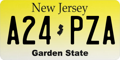 NJ license plate A24PZA