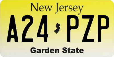 NJ license plate A24PZP
