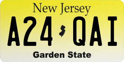NJ license plate A24QAI