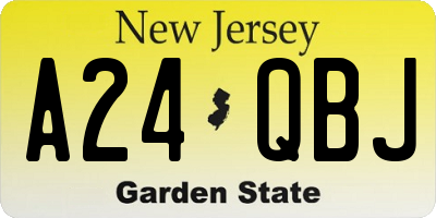 NJ license plate A24QBJ