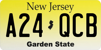 NJ license plate A24QCB