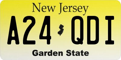 NJ license plate A24QDI