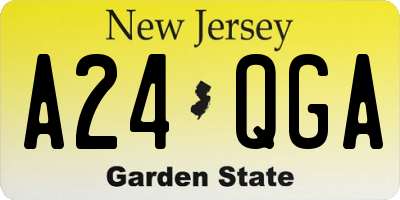 NJ license plate A24QGA
