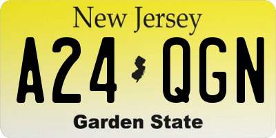 NJ license plate A24QGN