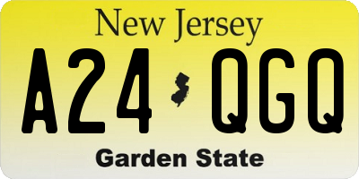 NJ license plate A24QGQ