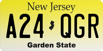 NJ license plate A24QGR