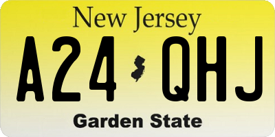 NJ license plate A24QHJ