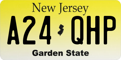 NJ license plate A24QHP
