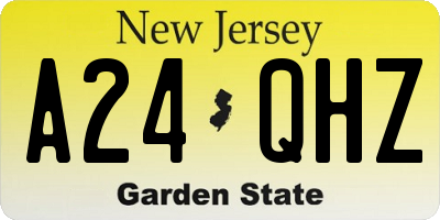NJ license plate A24QHZ